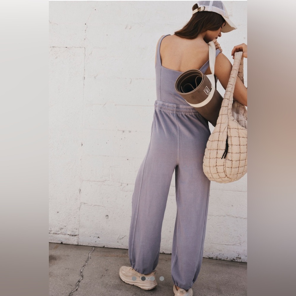 Free People Movement Inbound Onesie Trailblazer Purple Athleisure ~ Size Lg NWT - Picture 4 of 14